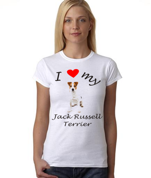 I love my  Jack Russell Terrier  - Shirt    Women's short sleeve shirt