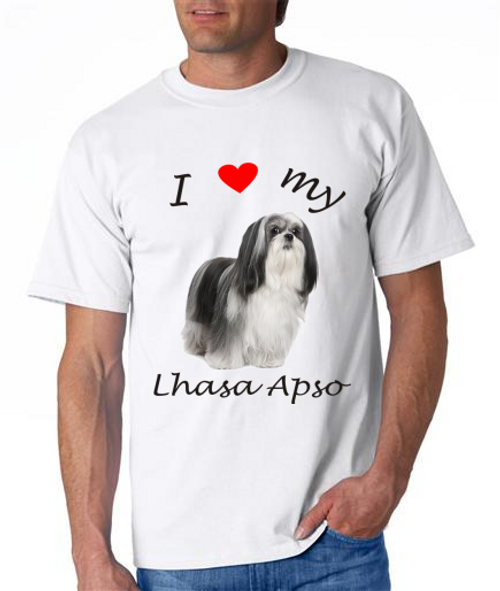 I love my  Lhasa Apso  - Shirt    Men's short sleeve shirt