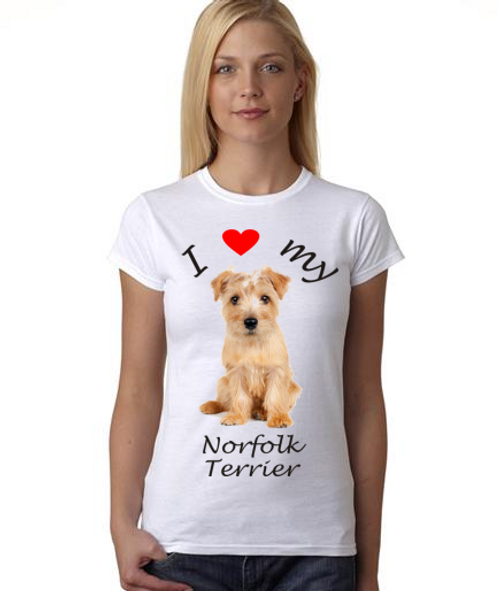 I love my  Norfolk Terrier  - Shirt    Women's short sleeve shirt