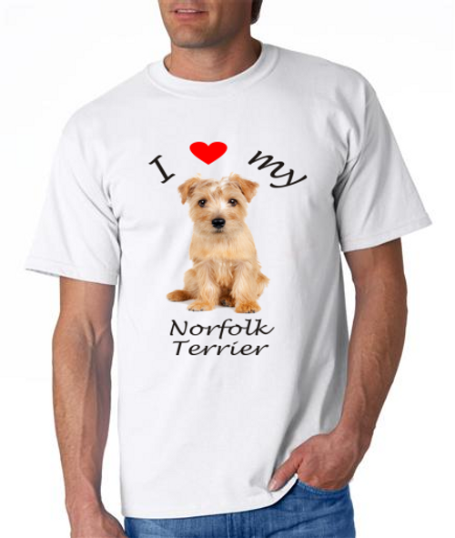  I love my  Norfolk Terrier  - Shirt    Men's short sleeve shirt