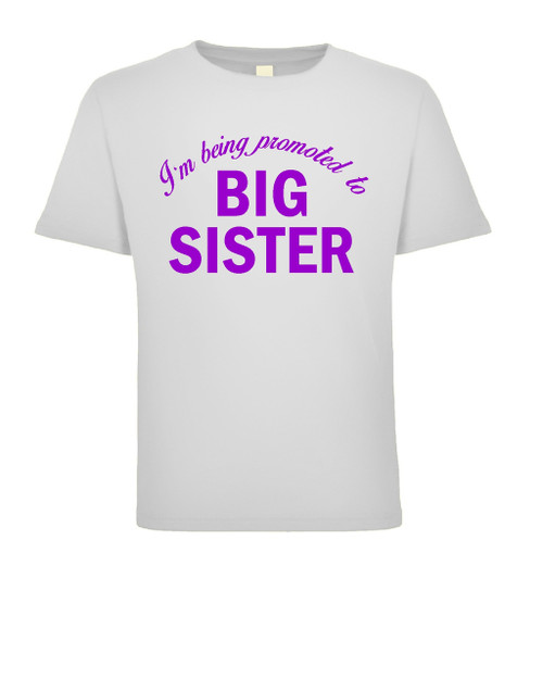 I'm being promoted to BIG SISTER shirt.  Great present for the sister letting others know that Mom is pregnant.