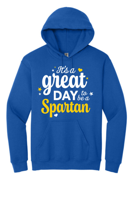 Maine Endwell Spartans Great day to be a Spartan on a hoodie sweatshirt.  These are available in youth and adult sizes.