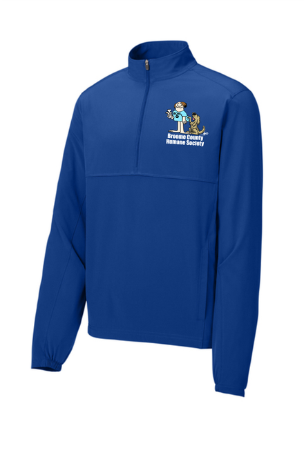 Broome County Humane Society on a white wind breaker