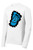 Binghamton Freeze B footprint logo printed on a sport tech white long sleeve performance shirt.