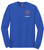 The Wellness Centered  logo printed on a royal blue long sleeve t-shirt.