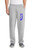 Vestal High School "1776" logo on the front of ash grey open bottom sweatpants with pocket.