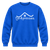 The Homeschool design in white on a Gildan Heavy Cotton Blue crew neck sweatshirt.