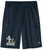 Broome County Humane Society logo on Navy blue mesh shorts.