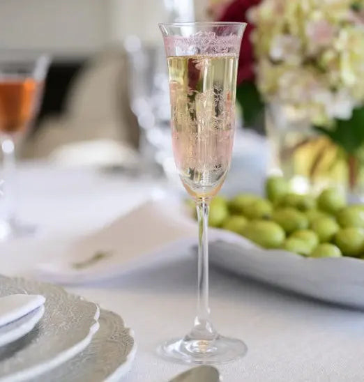 Arte Italica Giardino Champagne Flute in Pink - Set of 4 Arte Italica