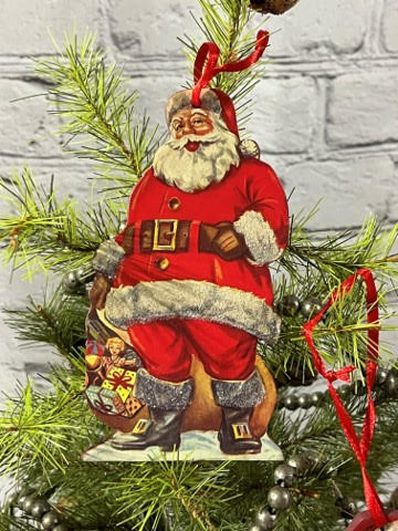 Vintage Jolly Santa Ornament