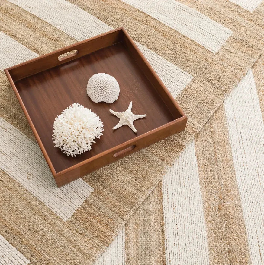 Dash & Albert Milo Ivory Woven Jute/Cotton Rug Dash and Albert