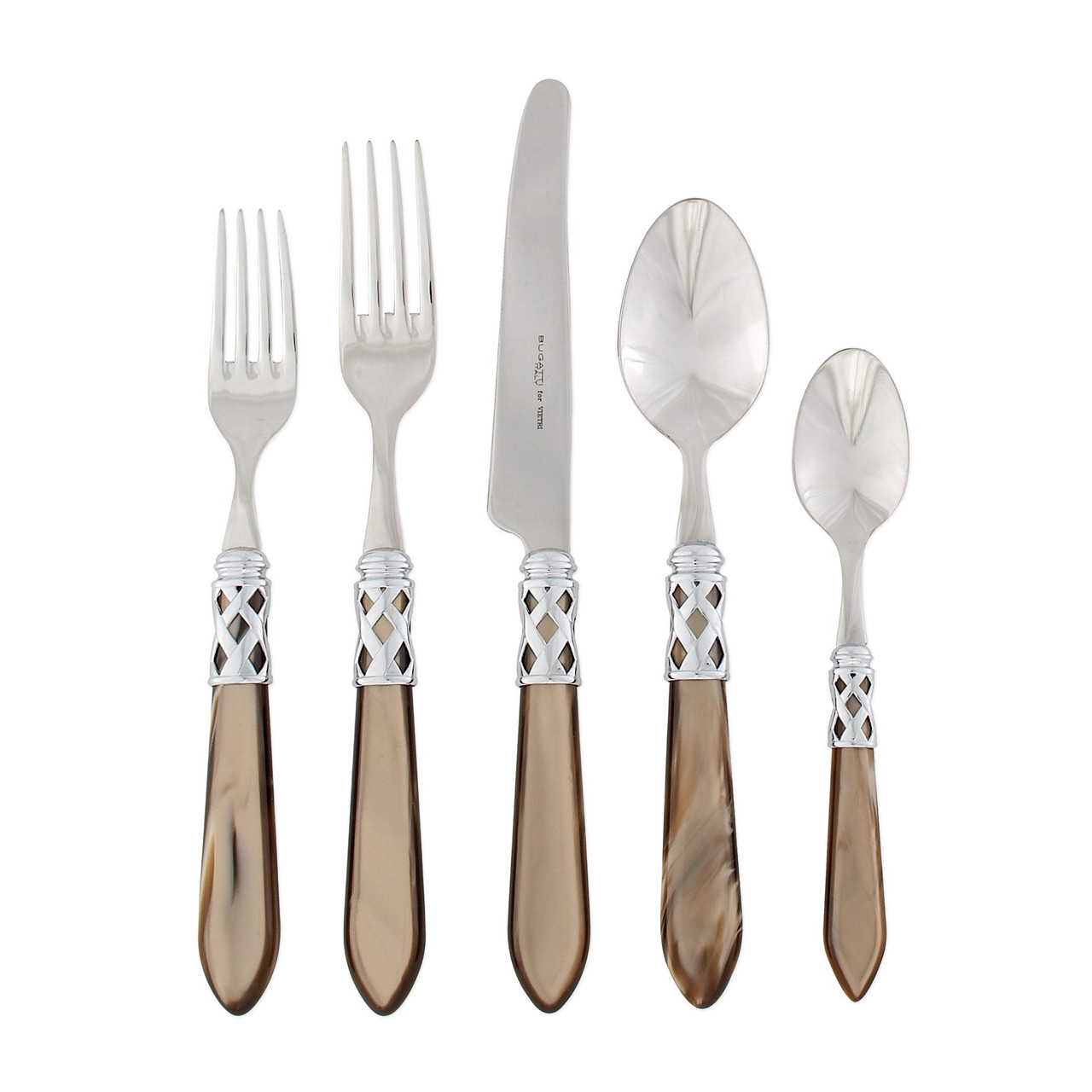 Aladdin Brilliant Taupe Five-Piece Place Setting VIETRI