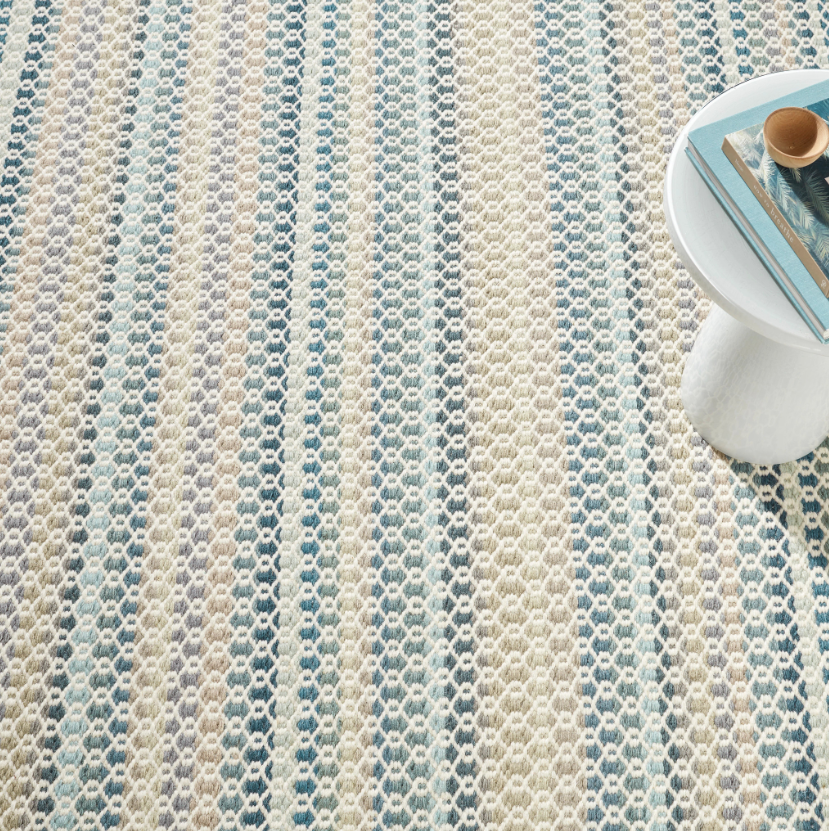 Dash & Albert Poppy Blue Woven Wool Rug Dash and Albert