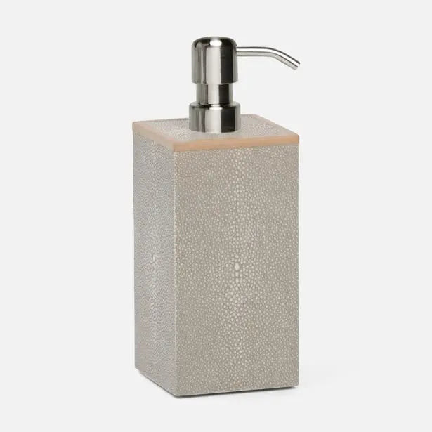 Pigeon & Poodle Manchester Xl Soap Pump Sand Realistic Faux Shagreen - Lavender Fields