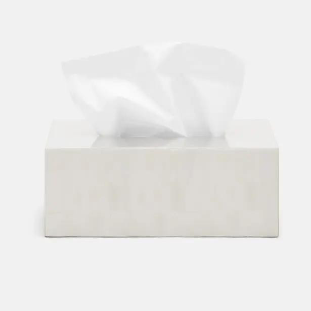 Pigeon & Poodle Arles White Rectangular Tissue Box Pigeon & Poodle