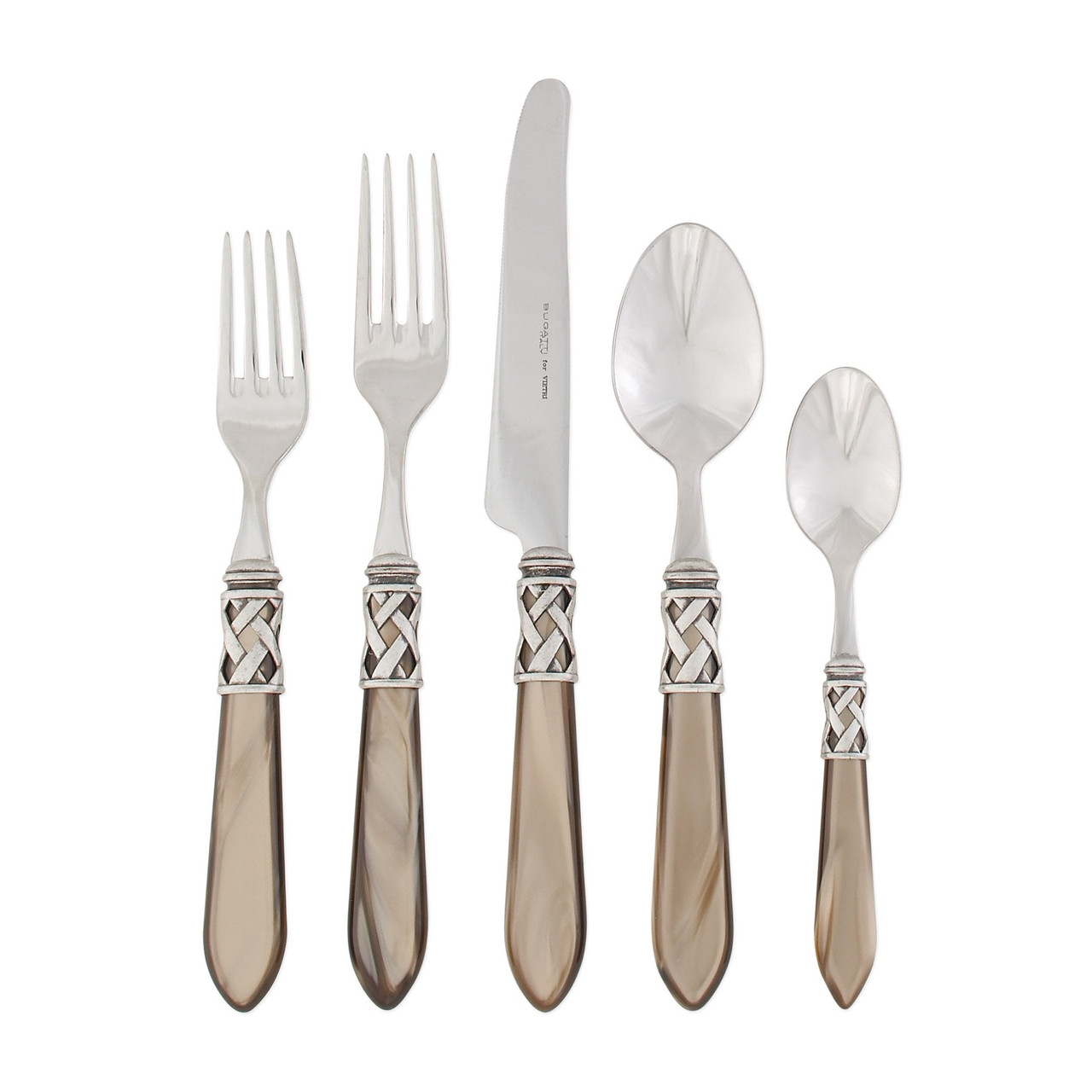 Aladdin Antique Taupe Five-Piece Place Setting VIETRI