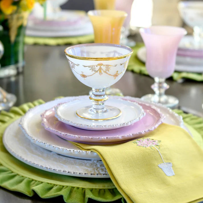 Rialto Borghese White with Gold Compote Arte Italica