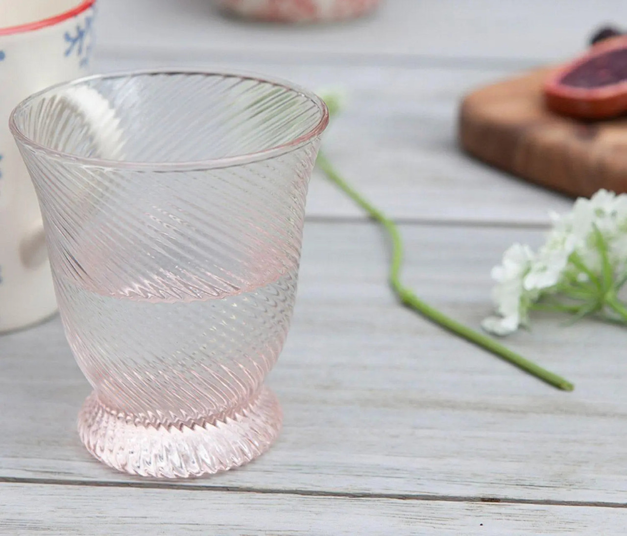 Blue Pheasant Pierre Pink Glassware