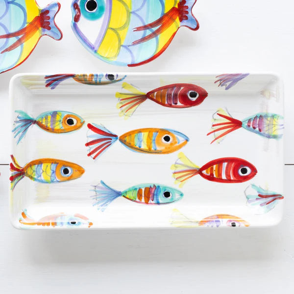 Pesci Colorati Rectangular Platter VIETRI