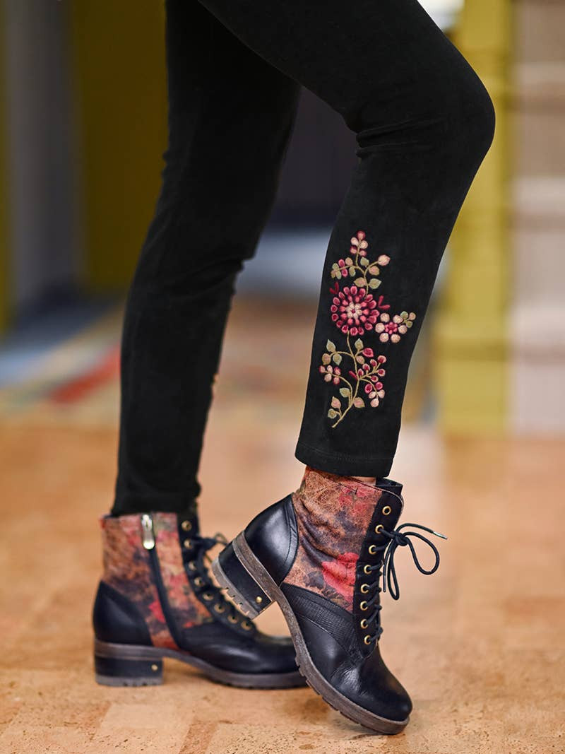 April Cornell Folksong Velour Legging - Black