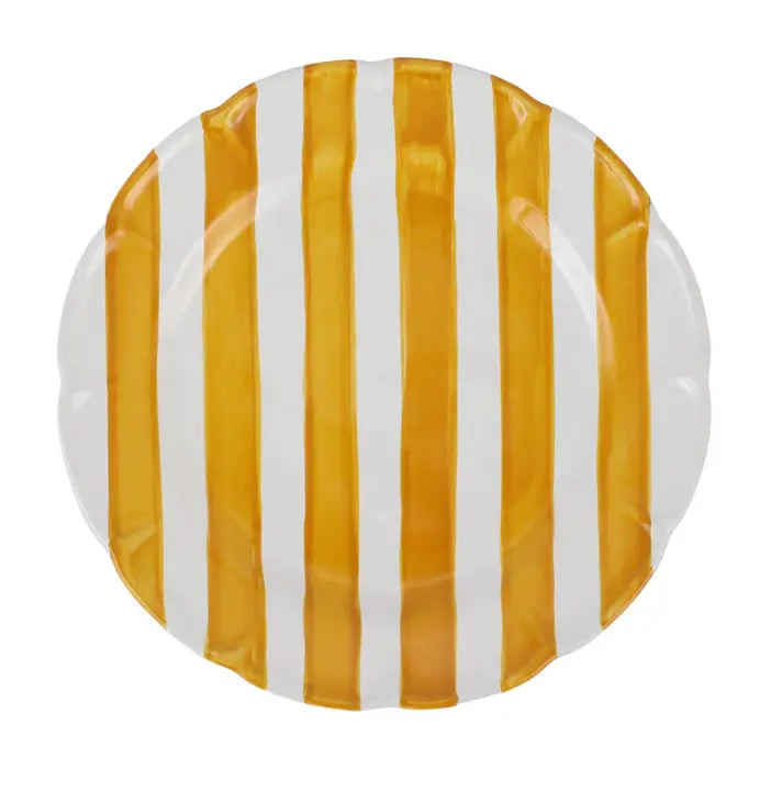 Vietri Amalfitana Yellow Stripe Dinner Plate - Set of 4 Vietri