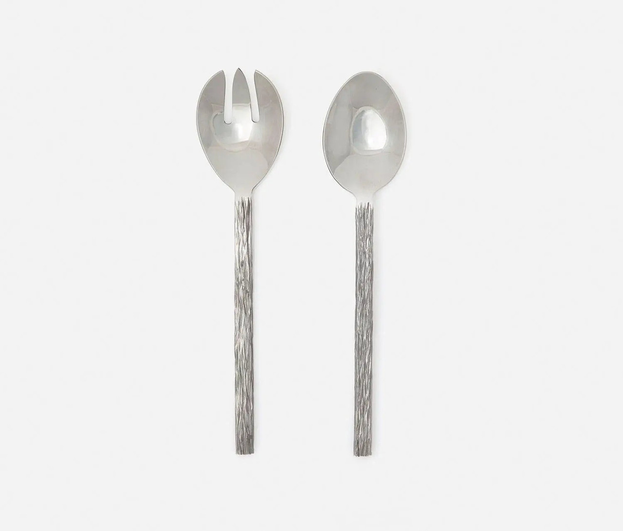 Blue Pheasant Harrison Silver Faux Bois 2-Piece Serving Set - Lavender Fields