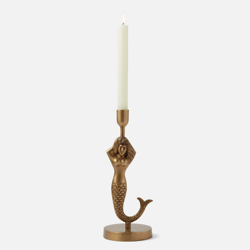 Blue Pheasant Ginger the Mermaid Candle Holder