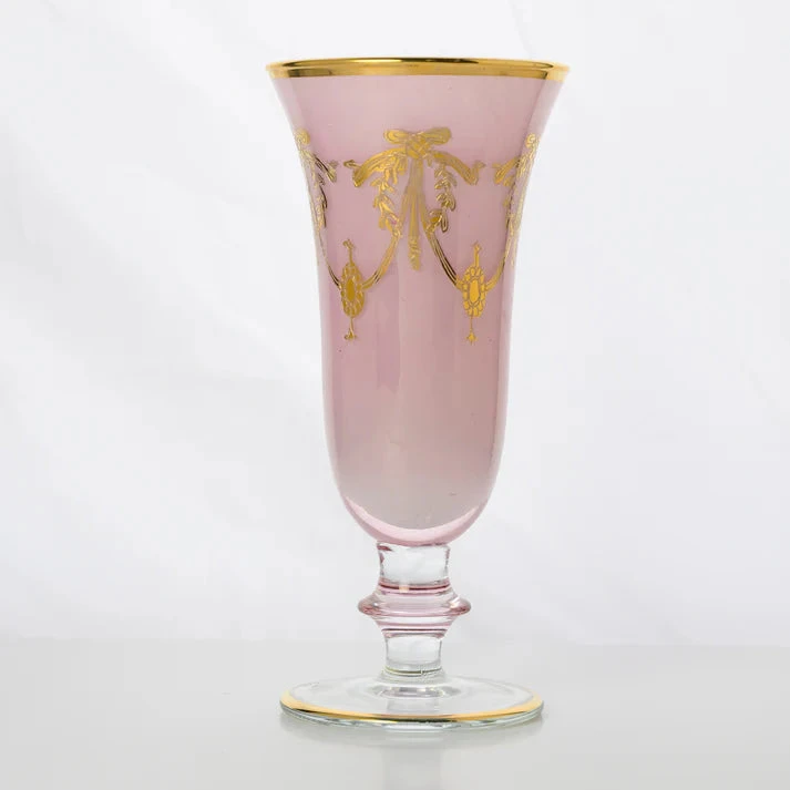 Rialto Borghese Pink with Gold Flute Arte Italica