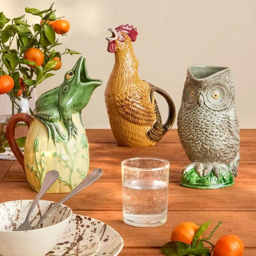 Blue Pheasant Rooster Serving Pitcher - Thumbnail 3