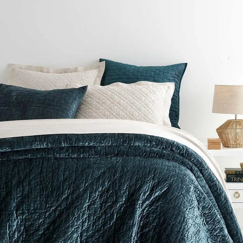Pine Cone Hill Matte Velvet Juniper Quilt