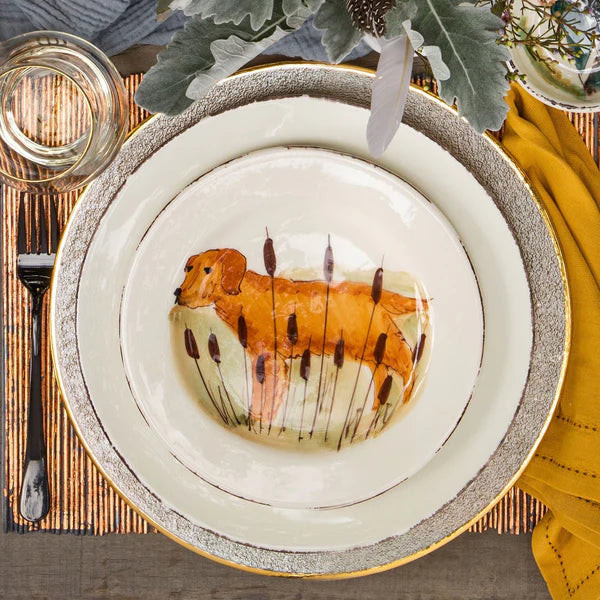 Wildlife Hunting Dog Salad Plate VIETRI