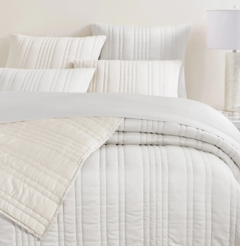 Pine Cone Hill Blissful Bamboo Quilt Pearl/Silver