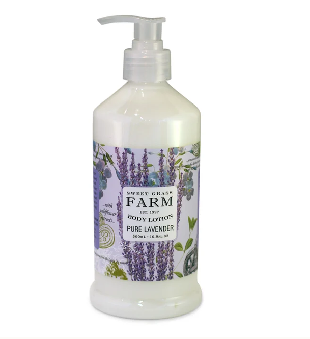 Sweet Grass Farm Lavender Body Lotion with Wildflower Extracts