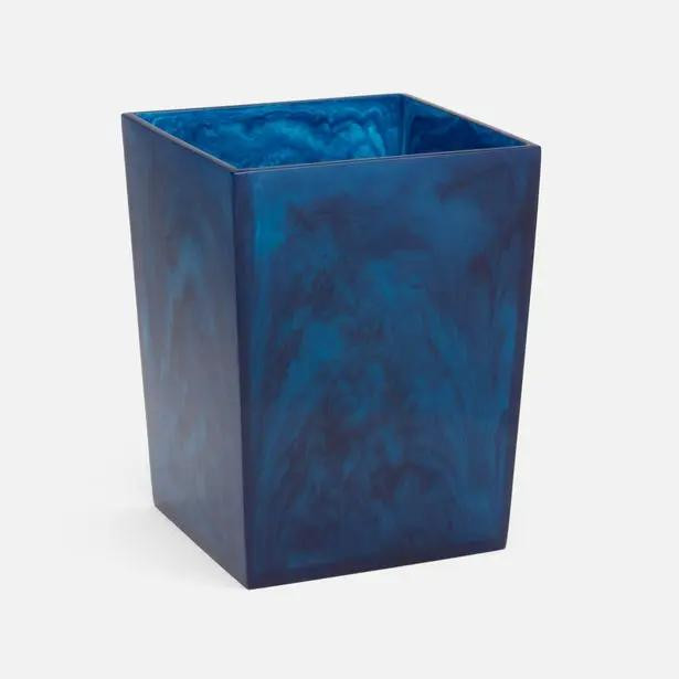 Pigeon & Poodle Abiko Square Wastebasket in Cobalt Pigeon & Poodle