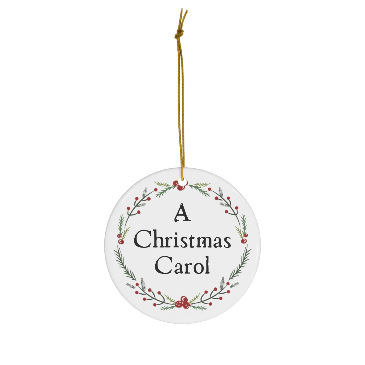 Dickens A Christmas Carol Porcelain Ornament