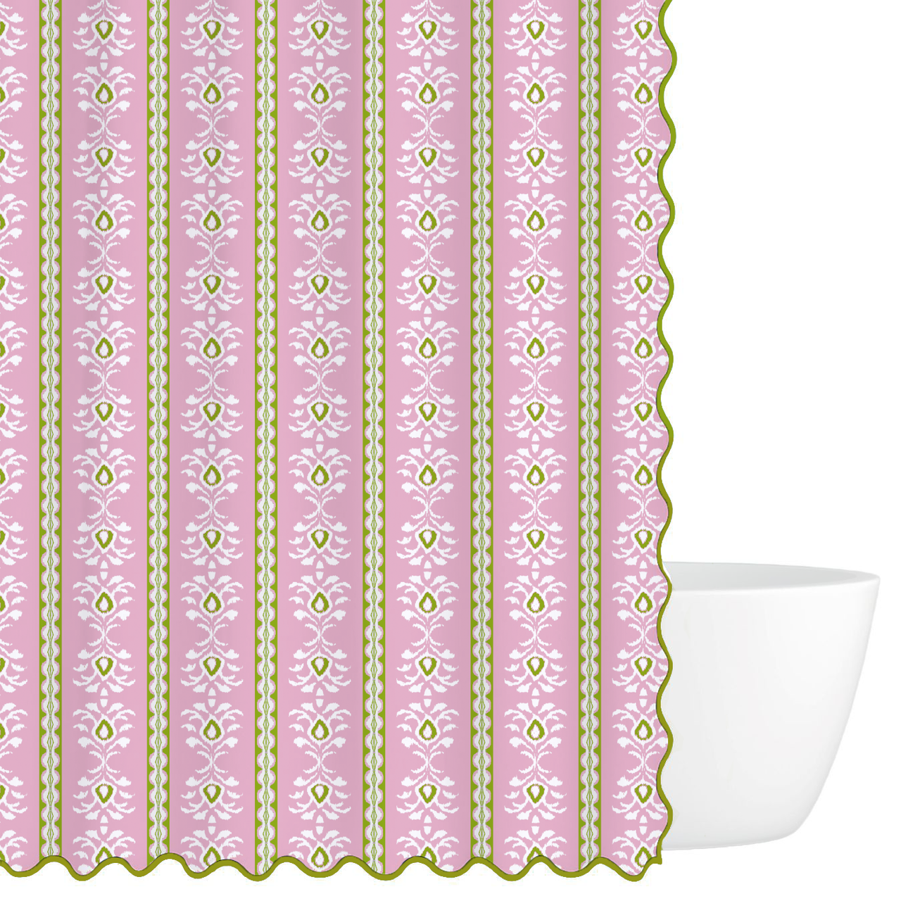 Laura Park Rosemary Stripe Pink Shower Curtain - Standard, 72" x 72"