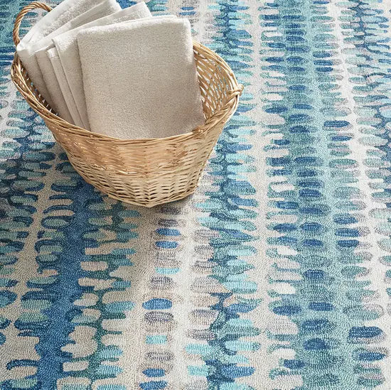 Dash & Albert Paint Chip Blue Washable Rug Dash and Albert