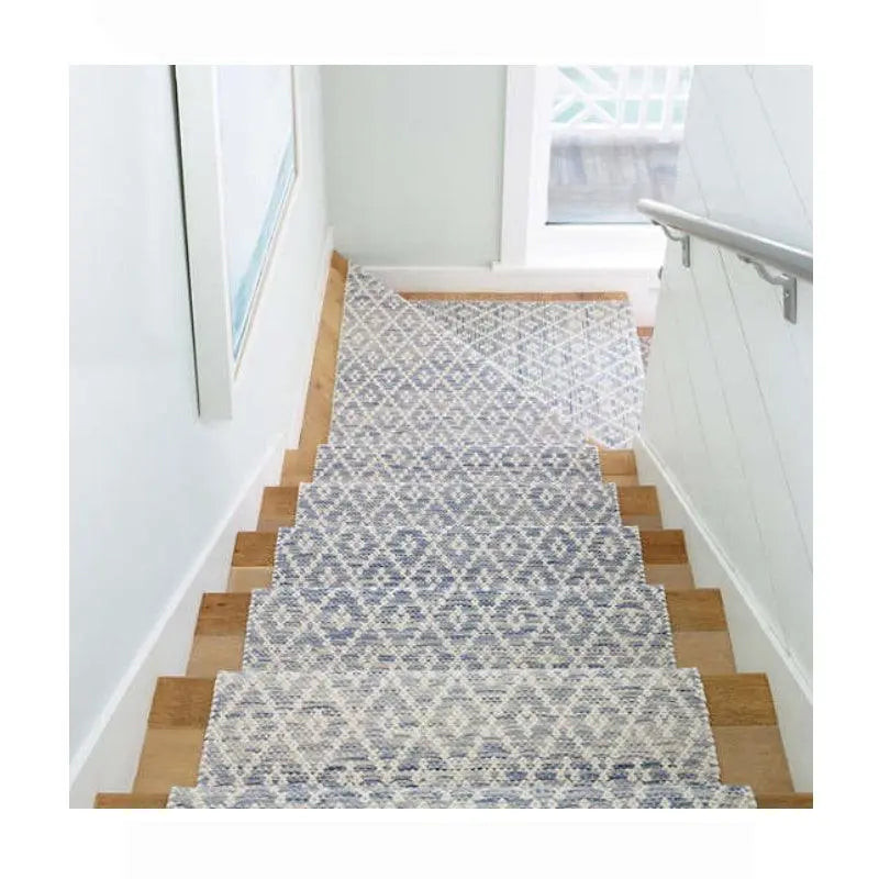 Dash & Albert Melange Diamond Blue Woven Cotton Rug