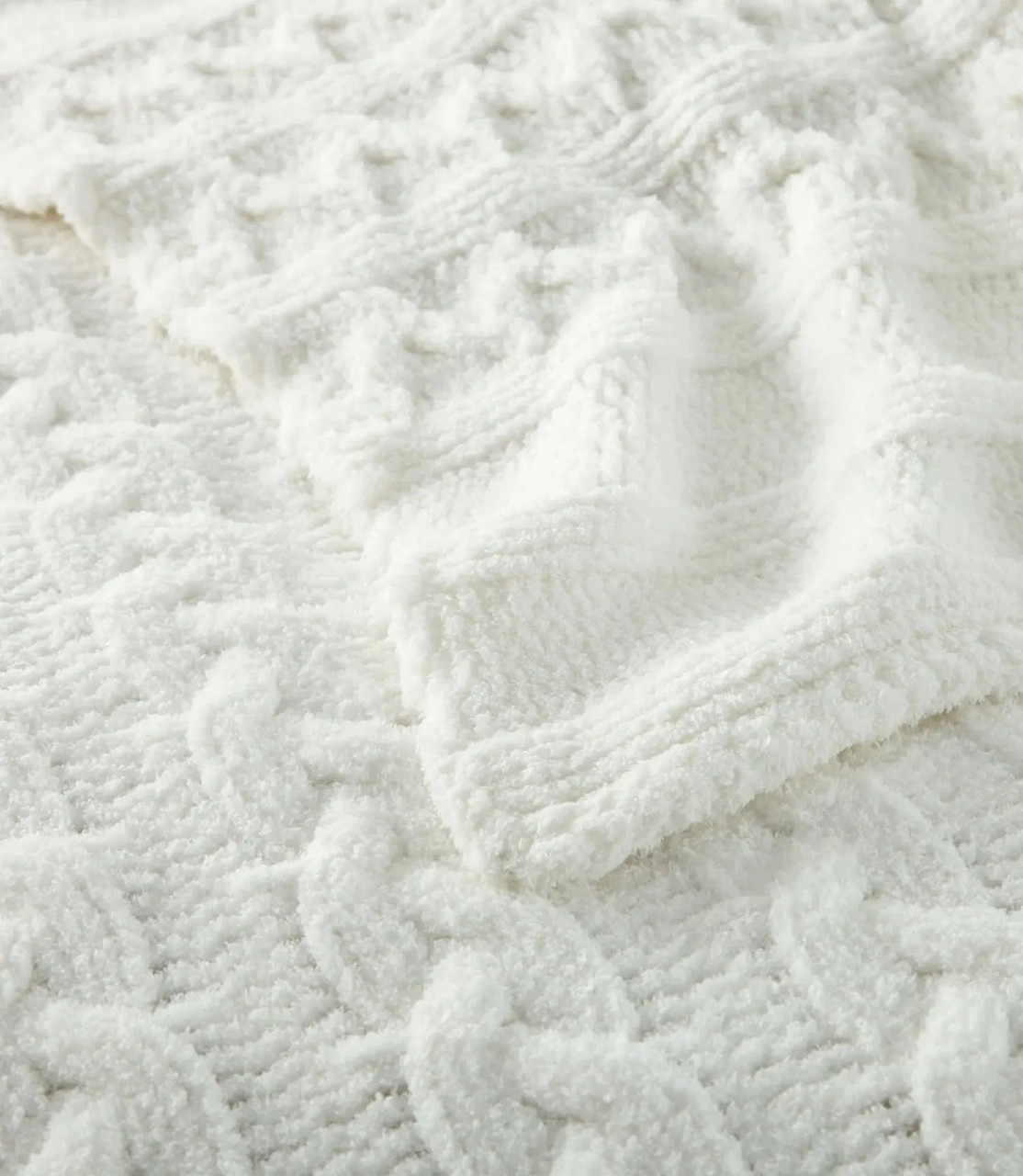 Peacock Alley Knit Cable Throw Blanket - Thumbnail 5