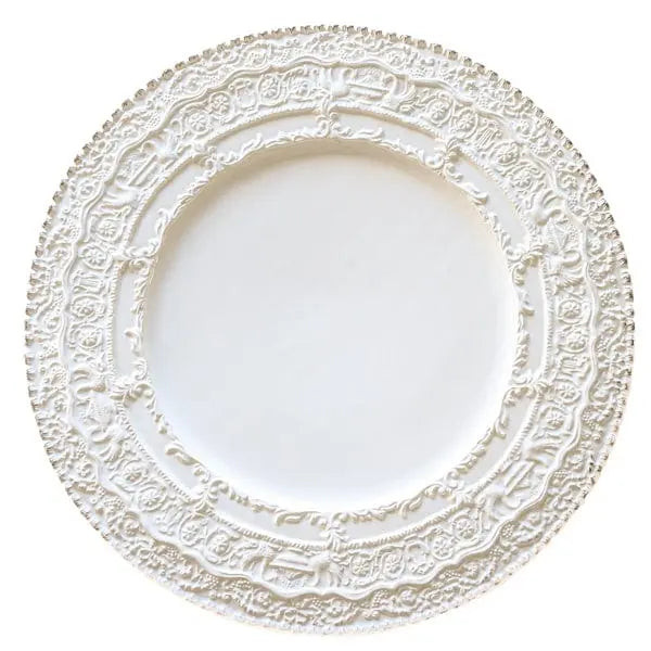 Arte Italica Renaissance Charger in White Set of 4 Arte Italica