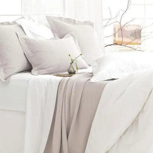 Pine Cone Hill Petite Trellis White Matelasse Bed Skirt