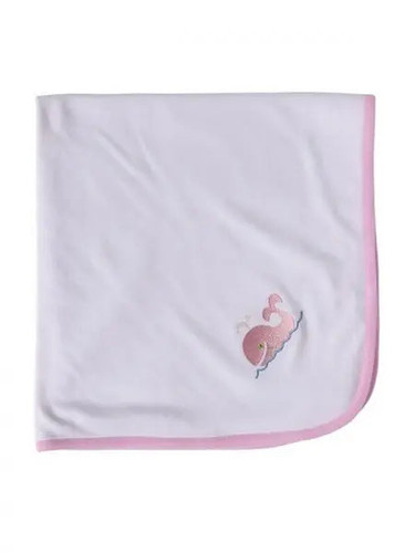 Jacaranda Living Baby Blanket, Whale (Pink) Jacaranda Living