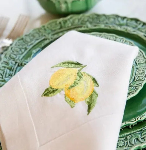 Lemon Branch Napkin Set of 4 Arte Italica