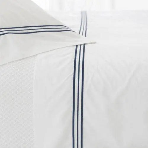 Pine Cone Hill Trio Indigo Flat Sheet
