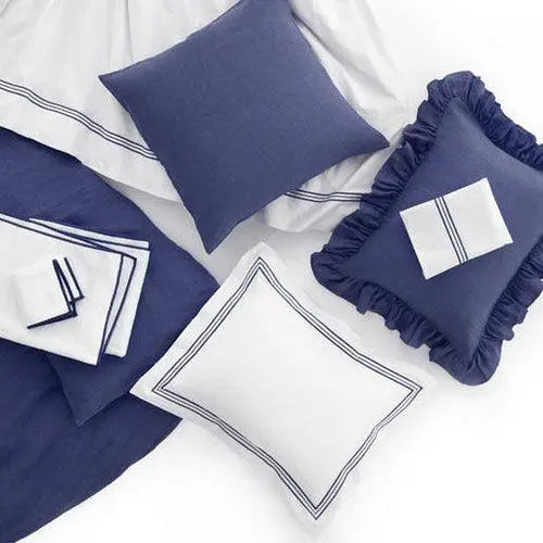 Pine Cone Hill Trio Indigo Flat Sheet