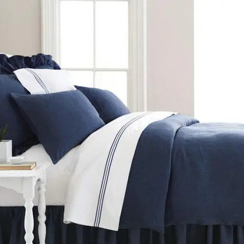 Pine Cone Hill Trio Indigo Flat Sheet