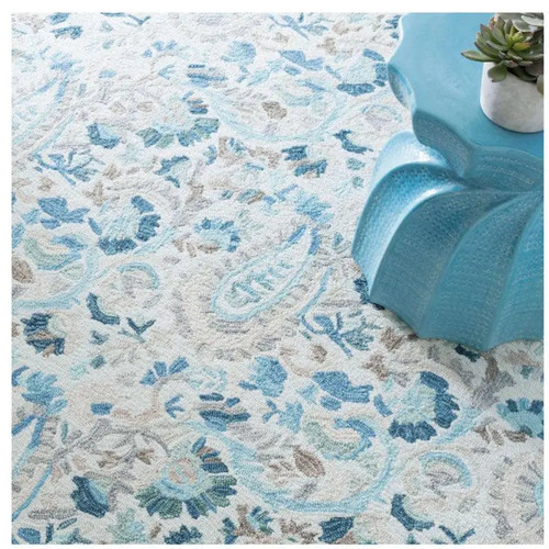 Dash & Albert Ines Blue Micro Hooked Wool Rug