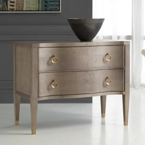 Modern History Serpentine Chest in Sycamore Grey