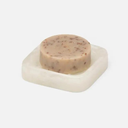 Pigeon & Poodle Abiko Square Soap Dish in Pearl White Pigeon & Poodle