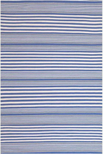Dash & Albert Rugby Stripe Denim Indoor/Outdoor Rug